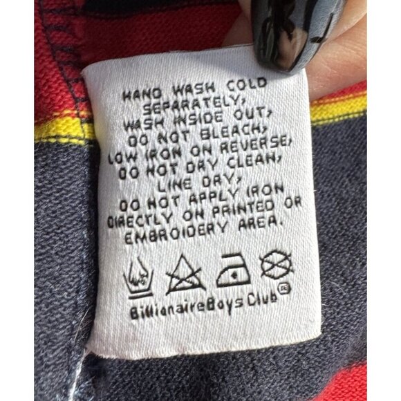 Billionaire Boys Club BBC Men's Sz XL Red Blue Yellow Striped Odyssee L/S Shirt - Picture 6 of 9